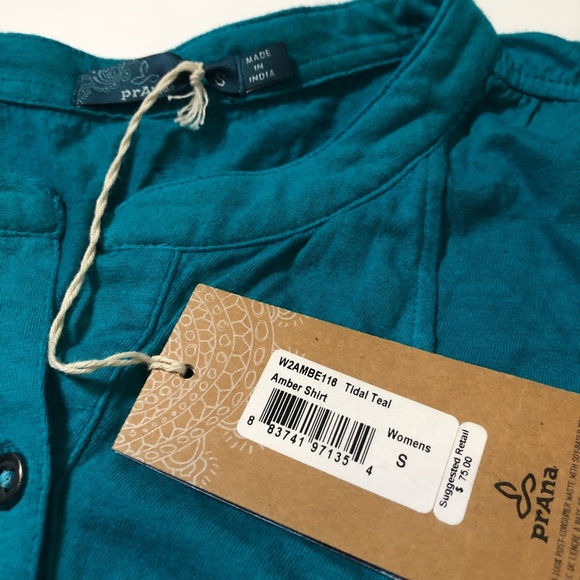 Prana Amber Shirt Teal - Picture 8 of 9